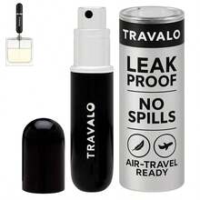 Travalo Classic HD Perfume Atomizer - Leak-Proof And TSA Approved For Air Travel - Reusable, Airtight, Easy-Fill Mini Pump Sprayer - Lightweight, Elegant Design W_Volume Window - Black 017oz - MàuA - Xem 1