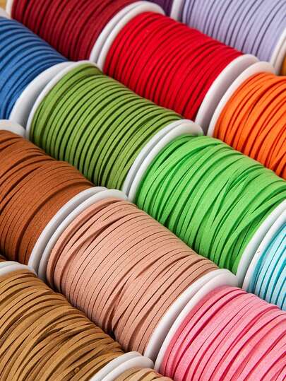 1791inch Roll Coffee Brown White Black Grey Suede Leather Cord - Bouncy Faux Suede Rope For DIY Jewelry Making, Bracelets, Necklaces, And Bead Crafts