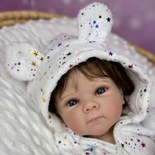 19 Inch (48cm) Full Vinyl Material Reborn Doll Toy, Suitable For Girls, Handmade, Fashionable, Birthday Gift, Can Be Used For Bathing, Roleplay, Sleeping, Set Includes Pacifier And Bottle - Full vinyl body doll - View 5