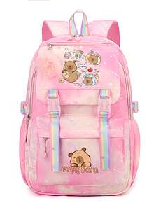 Personalized Dolphin Nylon Backpack - Lightweight, Spacious, Durable, Comes With Velvet Pendant, Perfect For Daily Commuting And Travel, Available In Blue/Rose Red/Pink/Purple, Creative Design, Convenient Zipper Closure, Fashionable Backpack | Zipper Closure, Travel Backpack - Backpack - View 11