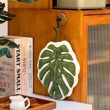 Creative Leaf Design Hand Towel, Absorbent Material, Hanging Design, Suitable For Bathroom, Dining Room, Kitchen - Multicolor - View 5