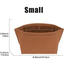 Túi tote có ngăn đựng đồ, túi xách bằng nỉ nhiều ngăn, khóa kéo, ngăn đựng cốc, vật dụng cần thiết cho mùa tựu trường. - màu nâu - Xem 9
