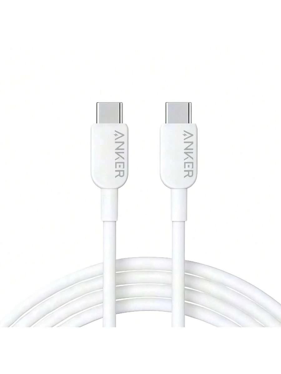 anker 超耐用A81E USB-C線 可多次彎折編織線,100W PD充電,適用於MacBook、三星Galaxy、iPad Pro、任天堂Switch等設備 - 白色 - 查看 1