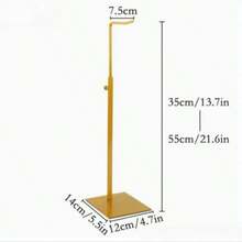 可调节高度展示架，外观优雅，不锈钢材质。可用作钱包展示架、帽子和珠宝展示架，适用于家居/精品店/桌面装饰零售店，易于安装/拆卸，防锈耐用。 - 彩色 - 查看 2