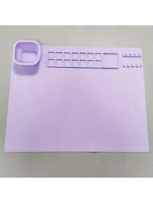 1pc Reusable Silicone Art Mat With Suction Cup - Sky Blue/Light Green/Pink, Durable Drawing Mat For Creative Projects, Suitable For Oil, Watercolor And Acrylic Paints - Multicolor - View 5