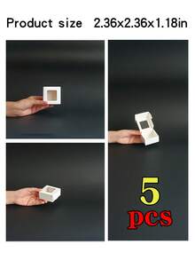 10/30个装白色小礼盒，带透明窗口，适用于珠宝、肥皂、糖果等，手工制品纸板包装，装饰性扁平散装盒，适合礼品、工艺品、赠品、婚礼派对、新娘送礼会等场合。