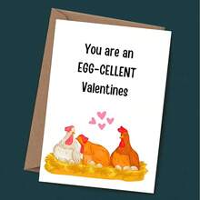 你真是太棒了！创意情人节贺卡，三只母鸡孵蛋设计，送给妻子/丈夫/男友/女友的情人节礼物，高品质贺卡，附信封（12x17厘米）/（4.72x6.7英寸） - 彩色 - 查看 7