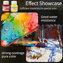 opeth 25ml 12-Color Glass Painting Acrylic Paint Set, Vibrant Colors, Fine Texture, Suitable For Glass, Ceramic, Textile Painting, Includes 1 Paintbrush - one-size - View 11