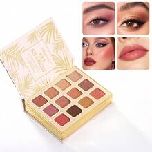 Compact 3-In-1 Flip Makeup Book, Space-Saving Travel Palette For Quick Eyeshadow Blush Highlighter Lip Gloss, 5-Minute Daily Makeup Essential, Gift For Busy Women - Multicolor - View 6