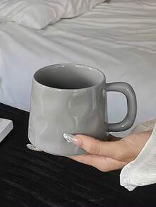 Handmade Ceramic Coffee Mug - Asymmetrical Nordic Style Cup, Suitable For Tea And Coffee, Reusable, Ideal For Couples, Hand Wash Only, Ceramic Cup | Nordic Style Cup | Smooth Texture Cup - Multicolor - View 8