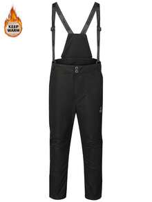 Pantalones de esquí nuevos de otoño/invierno, gruesos y cálidos para exteriores, pantalones informales respirables de color negro con tirantes desmontables, estilo novio, a prueba de viento para senderismo