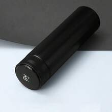 Double Layer Stainless Steel Vacuum Insulated Smart Temperature Display & Measurement Water Bottle Back To School - Black - View 10
