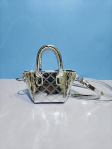 Kids Mini Crossbody Bag, Bright PU Leather Lipstick Bag, Girls Princess Small Handbag, Holiday Gift, Coin Purse, Casual Small Bag - one-size - View 9