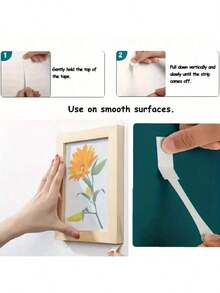 12/24pcs Frame Fixing Adhesive Tape, Damage-Free Installation, Double-Sided Magic Sticker, Convenient For Removing And Installing, Suitable For Remote Controls, Photo Frames, Sockets, Etc.