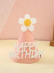 Floral Foldable Birthday Hat - Ins Style Photography Prop For Parties, Cake Decorations And Scene Decorations - Multicolor - View 7