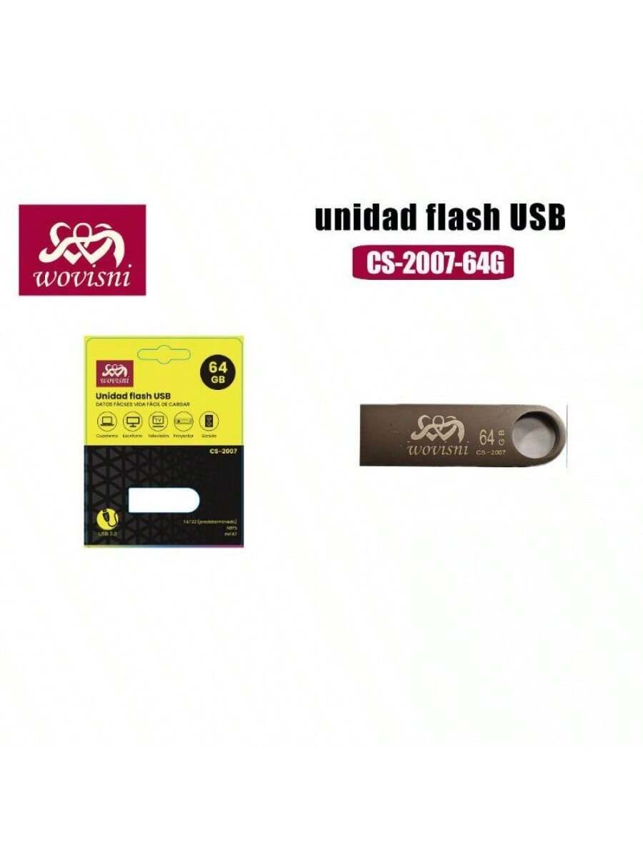 Unidad flash USB - capacidad de 64gb Color Gris, Plata