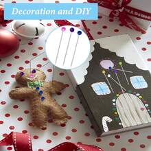 1盒珍珠头定位针 | DIY手工固定针 | 彩色缝纫针 | 缝纫配件 | 高品质针头，定位方便 | 多色珍珠设计，增添缝纫乐趣 | 适用于服装制作、手工艺、缝纫、刺绣等 | 耐用易用 | 轻松固定布料，提高手工效率（颜色/款式随机发货） - 彩色 - 查看 7