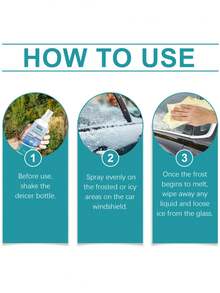 Car Windshield Deicing & Anti-Freeze Spray, Prevents Fogging & Dust For Clear Visibility - Multicolor - View 5