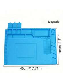 1pc High Temperature Resistant Silicone Welding Mat, Electronic Repair Workbench Pad With Magnetic Area - Anti-Slip, Anti-Static Mat, Suitable For Smartphone, Laptop Repair - Essential Tool For Electronics Hobbyists
