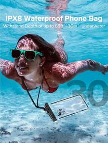 5个/2个/1个通用防水手机袋，通用夜光防水手机包，防水手机壳，兼容16 15 14 13 12 11Pro Max XS Plus Galaxy S22 S23手机，最大7.0英寸