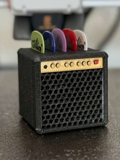 2pcs Guitar Pick Holders (2 Styles Available), Excluding Picks, Minimalist High-End Decorative Style, Creative Music Accessories, Desktop Guitar Pick Storage Box, Suitable For 0.062 Inch And Thinner Picks, Game Accessory Storage Box, Durable And Space-Saving, Party Favors; Small Gifts For Family And Friends