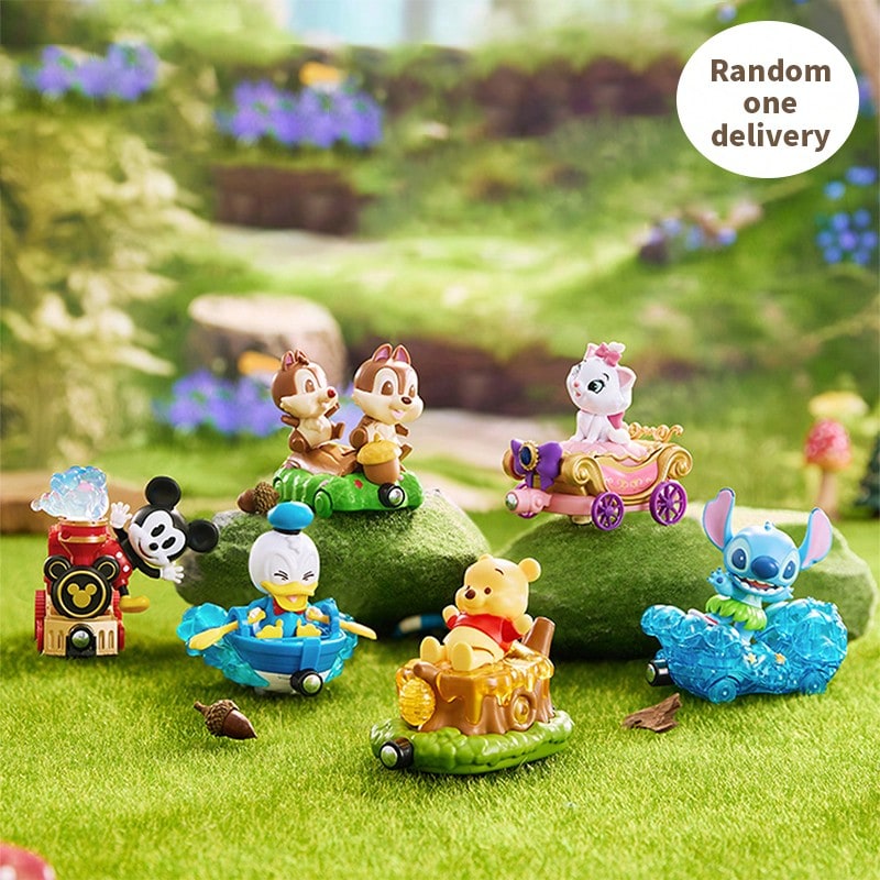 Miniso 1个随机发货的蒸汽火车玩具：造型独特，带有灯光和音效，采用耐用的ABS材料制成，适合儿童角色扮演/节日礼物 - 彩色 - 查看 1