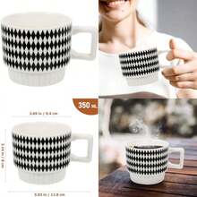 Garneck Taza De Café De Cerámica 350Ml Estilo Nórdico Para Café Té Jugo Uso Diario Oficina Hogar(default) - Multicolor - Ver 1