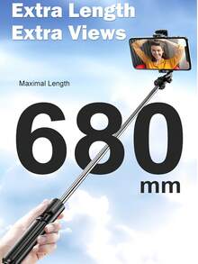 无线遥控自拍杆三脚架，可伸缩360°手机支架，适用于、安卓手机 - 彩色 - 查看 4