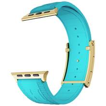 CRAZYGRASS Soft And Versatile Men's Silicone Watch Band, Simple And Easy To Match, With A Magnetic Clasp And Waterproof Design. Suitable For Apple Watch Sport Bands, Compatible With 44mm/45mm/46mm/49mm Sizes, Designed For Apple Watch Series 9/8/7/6/5/4/3/2/1/SE/Ultra. - Hồ xanh - Xem 8