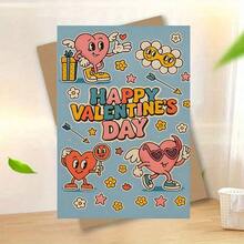 Valentine's Day Greeting Card, Creative Valentine's Day Card With Angel Heart Design, Quality Greeting Card With Envelope (4.72x6.7in), Gift For Wife/Husband/Boyfriend/Girlfriend - Multicolor - View 7
