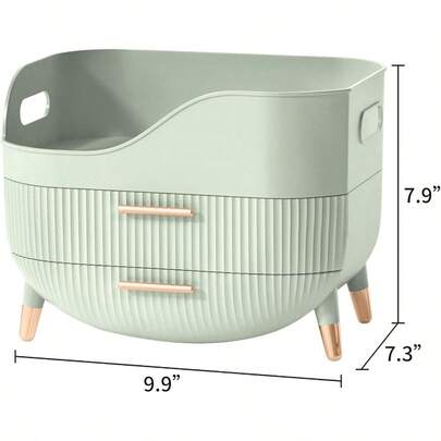 Organizador Maquillaje Cajones Cuidado Piel Cambiador Caja Almacenamiento Asa Vitrina Grande Cosméticos Encimera Baño