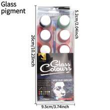 opeth 25ml 12-Color Glass Painting Acrylic Paint Set, Vibrant Colors, Fine Texture, Suitable For Glass, Ceramic, Textile Painting, Includes 1 Paintbrush - one-size - View 7