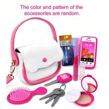 Girls Toy Wallet, Kids Wallet, Includes Pretend Cosmetics, Princess Toy Set, Contains Handbag, Phone, Watch, Scarf, Children's Toy Wallet, Birthday Gift, Suitable For Girls Aged 3, 4, 5, 6 And Above - Multicolor - View 15