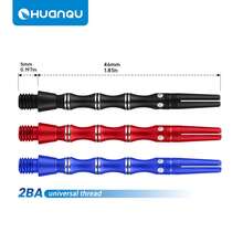 HUANQU 6支/套铝制飞镖杆，2BA标准螺纹替换装，46mm（3种颜色可选），彩色设计，耐用且精准的飞镖杆，通用飞镖配件，飞镖爱好者的完美礼物，适合圣诞节、复活节、生日、派对等场合。