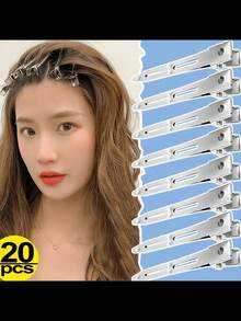 1/10/20 chiếc kẹp tóc tạo kiểu chân tóc, kẹp tóc kim loại chuyên nghiệp dùng trong salon, dụng cụ tự làm tóc, phụ kiện tóc, dụng cụ tạo kiểu tóc. - Nhiều màu - Xem 3