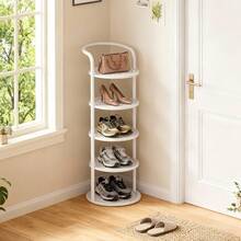 Senmeo 5-Tier Multi-Purpose Metal Shoe Rack - Modern Sturdy Frame, Entryway/Wardrobe/Home, Holiday/Christmas Gift, Black/White - 白色 - 查看 9