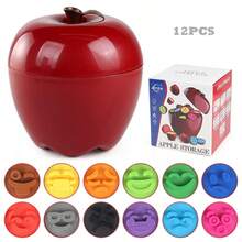 12pcs Matching Toy Set For Toddler,Preschool Education Activity Toy,Finger Exercises,Apple Shape Match Toy With Storage,Color & Shape Matching Sorters - Multicolor - View 14