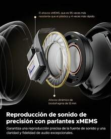SoundPEATS Capsule3 Pro+ Audífonos Inalámbricos Hi-Res Audio con LDAC Altavoz xMEMS con Biodiafragma de 12 mm Cancelación Activa de Ruido 6 Micrófonos Modo Juego Diseño Antiviento - 1 - Ver 10