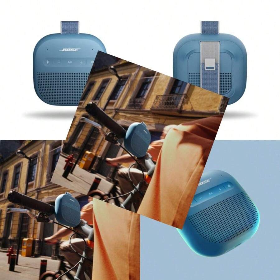 AZQBose New SoundLink - Altavoz Bluetooth Micro portátil Altavoz inalámbrico para Exteriores hasta 12 Horas de duración de la batería Impermeable y a Prueba de Polvo Color Azul Oscuro - como en la foto - Ver 1