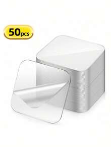 50片装强力双面胶带，透明可移除纳米胶带，适用于家居、地毯、照片悬挂等。