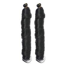 法式卷发辫子钩编假发 24英寸 2包 蓬松波浪卷曲钩编假发 预拉伸卷曲编织假发 女士接发 - 彩色 - 查看 20