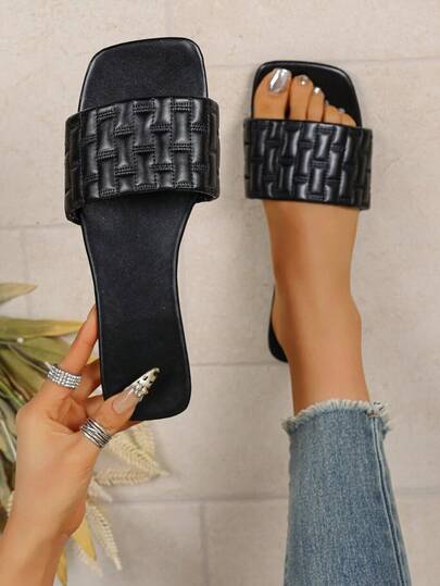 Sandalias de mujer de piel elegantes con punta abierta y tira de plástico, adecuadas para citas, vacaciones, hogar, ir y venir, playa, regalo ideal para el Día de San Valentín, Día de la Mujer, Halloween, vuelta al colegio, Año Nuevo