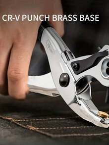 1pc Leather Hole Punch Tool, 6 Multi-Sized Punch Covers, 2mm To 4.5mm, Suitable For Belts, Dog Collars, Great For Belts, Crafts And Simple DIY - Multicolor - View 6