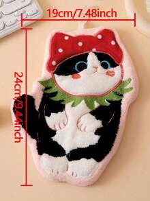 4pcs/1pc Cute Cat Plush Towel, Super Absorbent Hand Towel, Hanging Bathroom Kitchen Decorative Towel, Absorbent & Easy To Clean, Personalized Towel - Multicolor - View 11