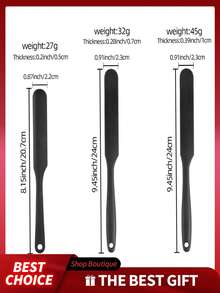 Silicone Spatula, Heat-Resistant Cake Cream Peanut Butter Scraper, Batter Mixing Scraper, Non-Stick Bread Scraper, Rubber Kitchen Mixing Bowl Scraper, Long Handle - Multicolor - View 4