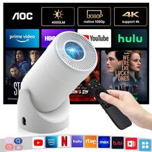 AOC  Mini Projector With Bluetooth 5.0 | 4K Support + 180° Rotation | Auto Keystone Correction | Best For Gaming & Business - View 1