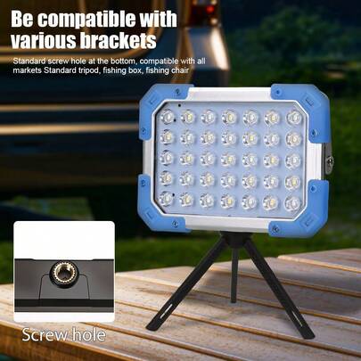 1pc Multi-Functional Digital Outdoor Camping Lamp With Dual Magnetic Attachments And Quick Charging Suitable For Charging Mobile Phones A Backup Lighting Device For Camping And Traveling