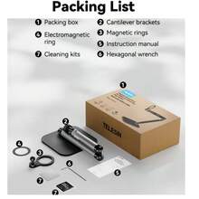 1pc Desktop Live Streaming Holder, Suitable For Food Photography, Video Recording, Online Courses And Unboxing Vlogs - Overhead Shooting Phone Stand, Wide Clamp Design Fits Thick Phone Cases - Multicolor - View 12