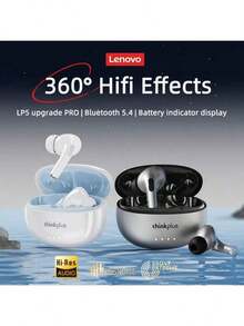 Lenovo Thinkplus LP5 PRO Wireless Bluetooth 5.4 Earphones TWS HiFi Sound Gaming Earbuds LP5Pro Sport Headset Long Standby With Mic - Iron Gray - View 2