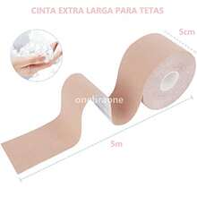 Cinta para Busto 5M*5CM y 20 Piezas de Pezon sin RespaldoCinta para Pechos Boob tape Boobytape Cinta Levanta Busto Cinta de Levantamiento de Senos Tape para Busto Invisible Cinta Push Up Pecho Nude - como en la foto - Ver 2